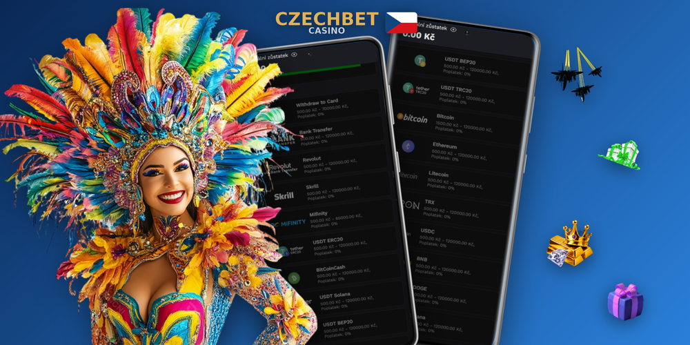 Přehledná infografika výběrových metod a doby zpracování výplat v Czechbet Casino