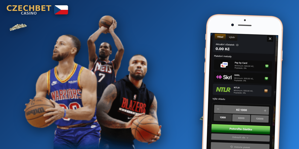 Tři obrazovky Czechbet Casino online app ukazují sloty, sportovní sázky a sekci vkladů